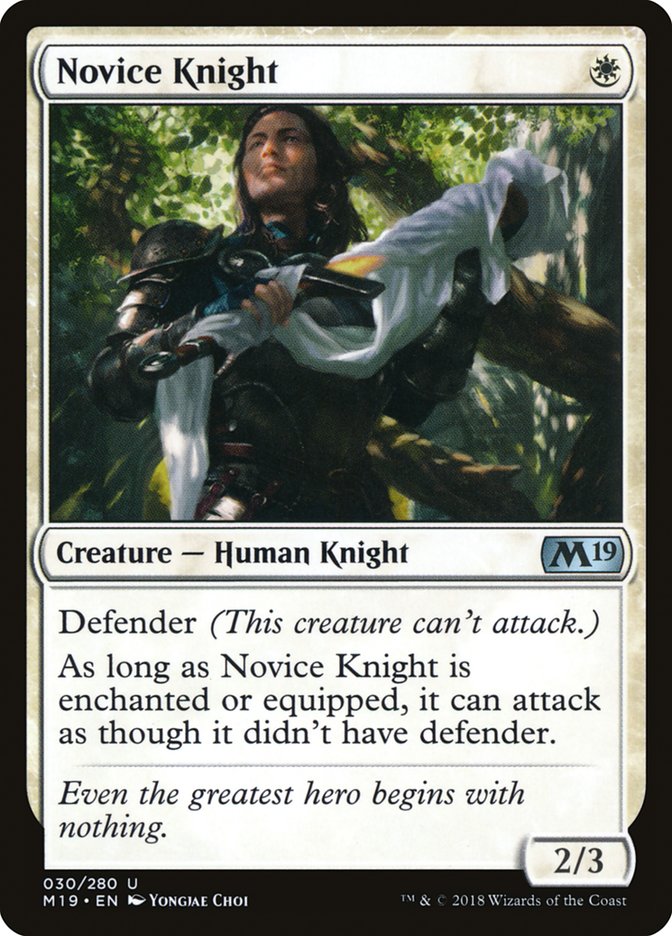 Novice Knight - (Foil): Core Set 2019