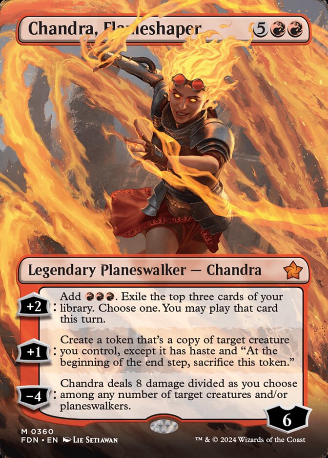 Chandra, Flameshaper (Borderless) - (Foil): Foundations