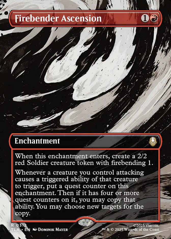 Firebender Ascension (Borderless) - (Foil): Avatar: The Last Airbender