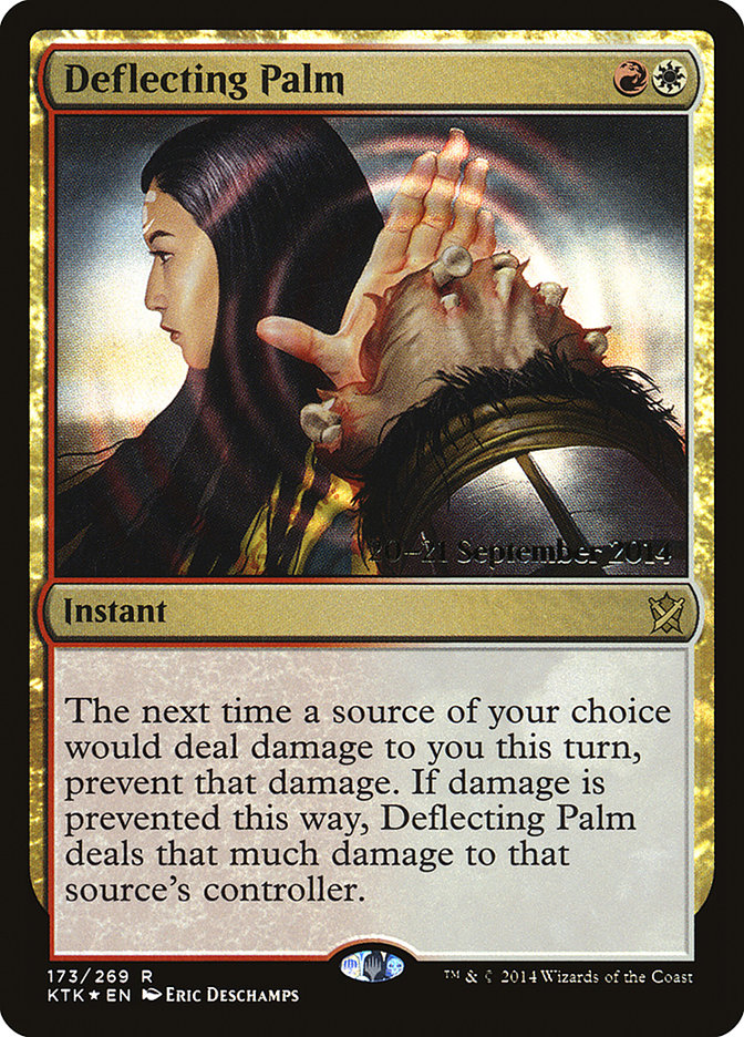 Deflecting Palm (Prerelease) (Khans of Tarkir) - (Foil): Khans of Tarkir Promos