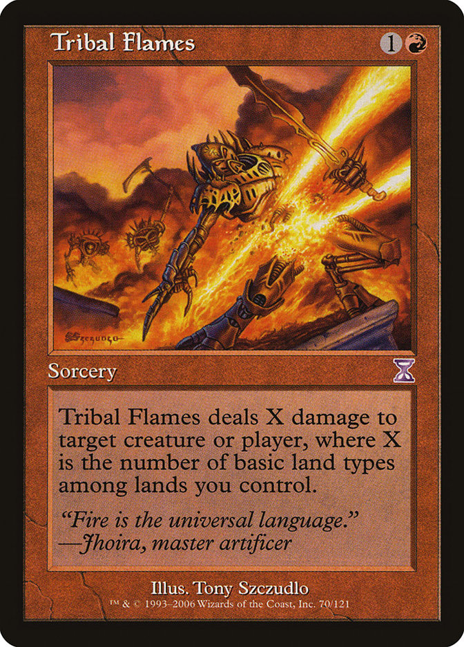 Tribal Flames - (Foil): Time Spiral Timeshifted