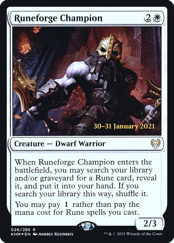 Runeforge Champion - (Foil): Kaldheim Promos
