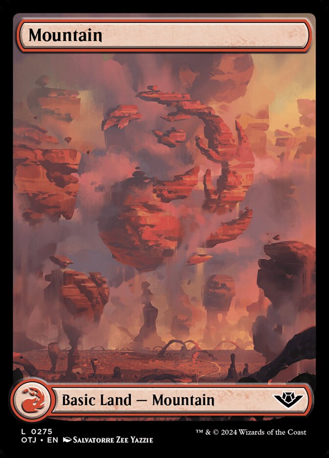 Mountain (#275) (Full Art) - (Foil): Outlaws of Thunder Junction