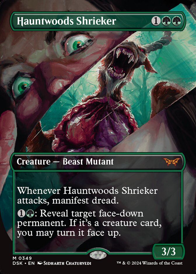 Hauntwoods Shrieker (Borderless) - (Foil): Duskmourn: House of Horror
