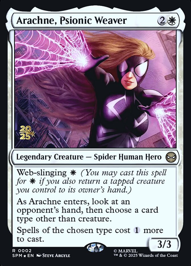 Arachne, Psionic Weaver (Prerelease) (Marvel's Spider-Man) - (Foil): Marvel's Spider-Man Promos