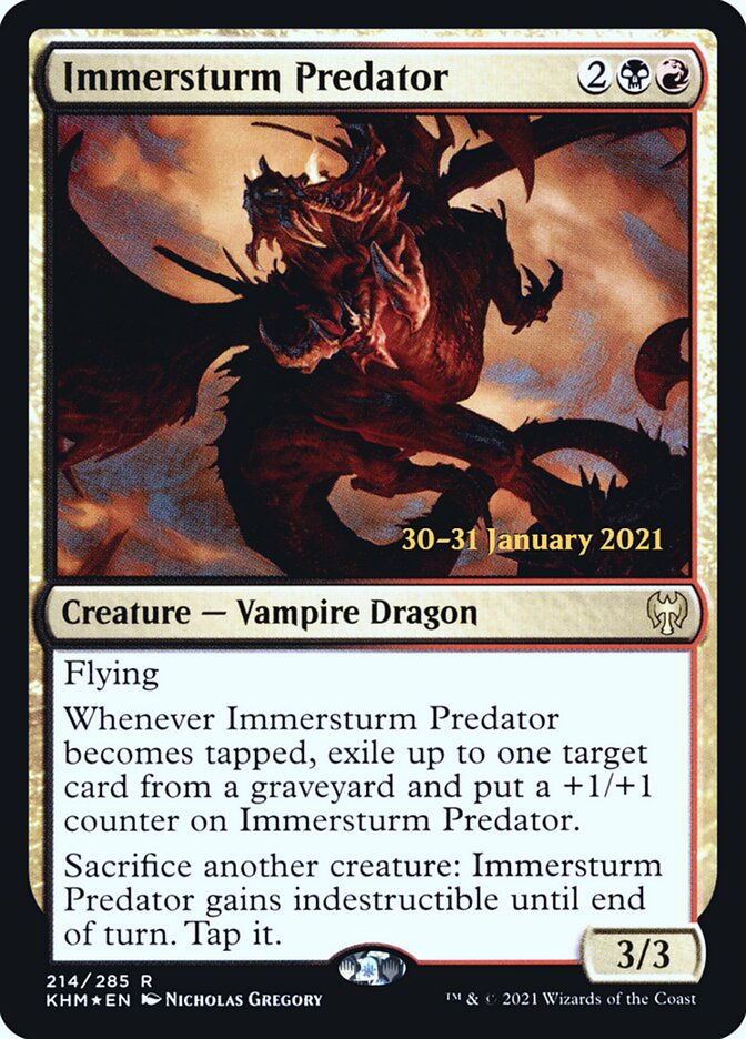 Immersturm Predator (Prerelease) (Kaldheim) - (Foil): Kaldheim Promos