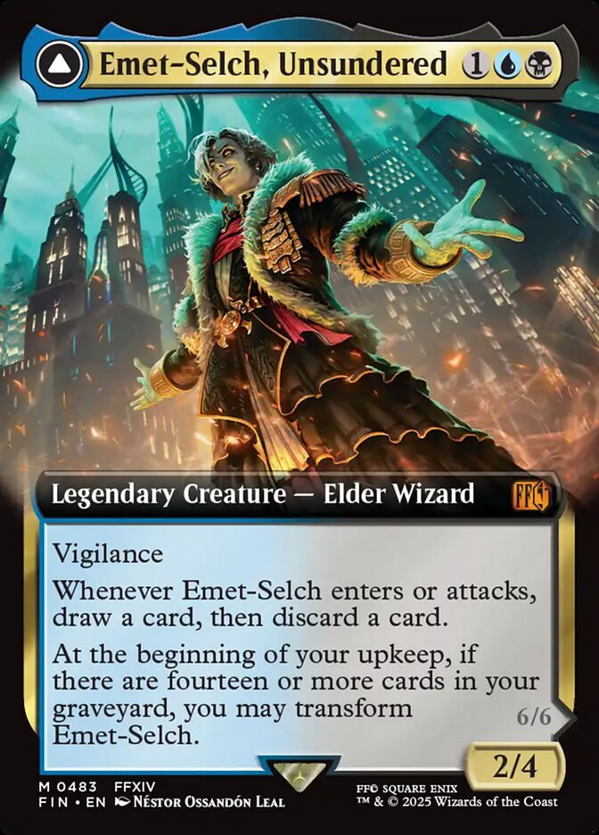Emet-Selch, Unsundered // Hades, Sorcerer of Eld (#483) (Extended Art) - (Foil): Final Fantasy