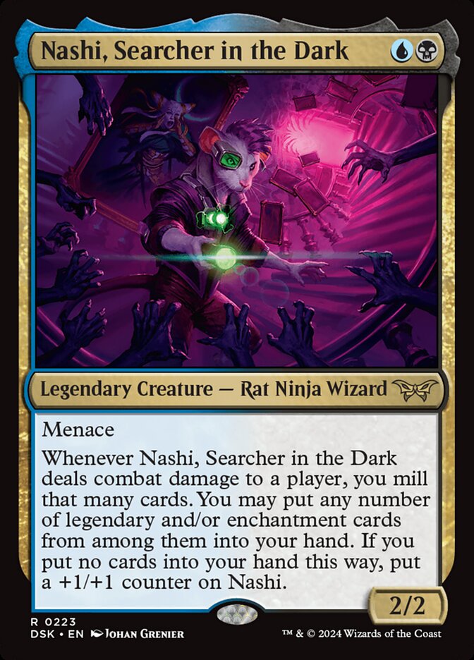 Nashi, Searcher in the Dark - (Foil): Duskmourn: House of Horror