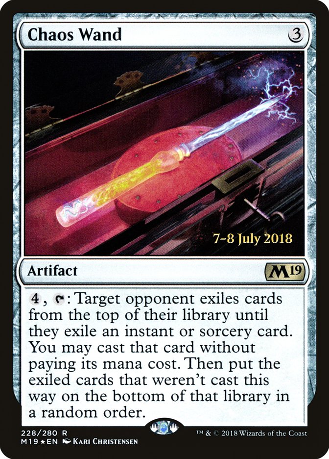 Chaos Wand (Prerelease) (Core Set 2019) - (Foil): Core Set 2019 Promos