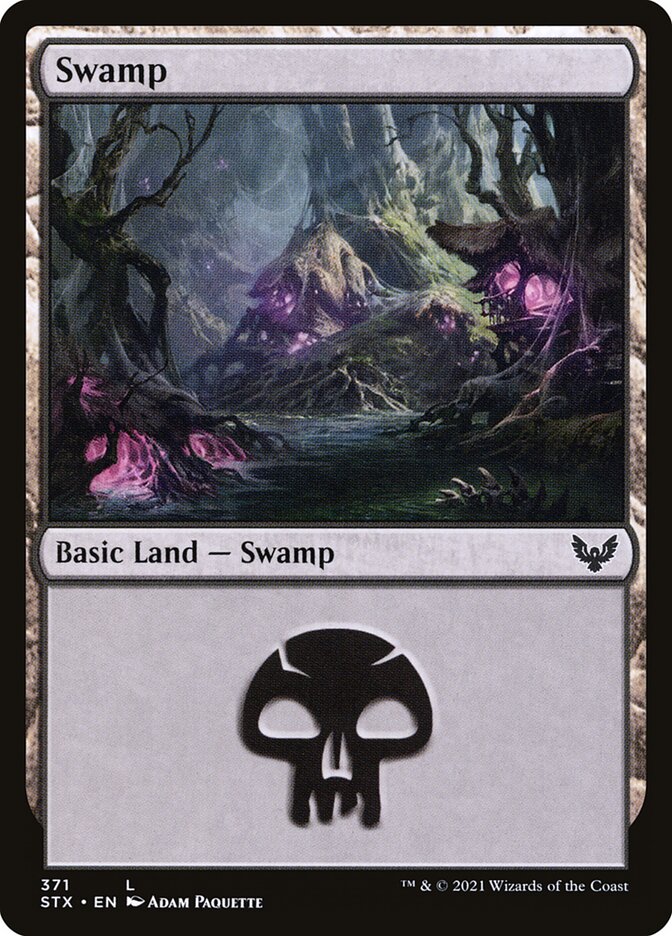 Swamp (#371) - (Foil): Strixhaven: School of Mages
