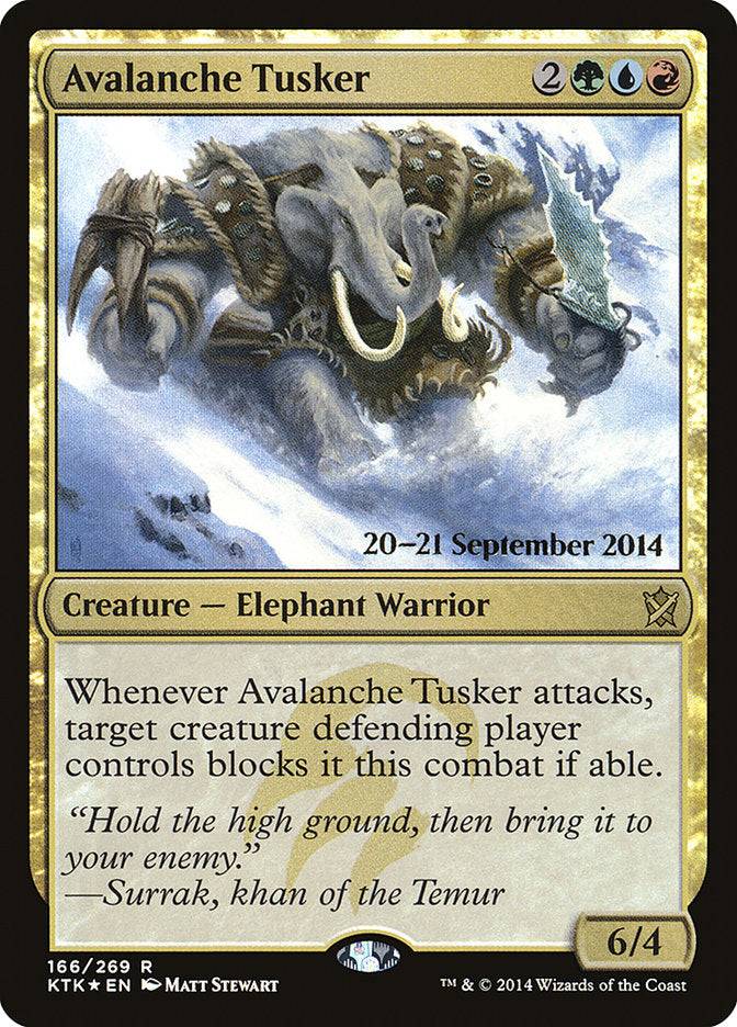 Avalanche Tusker (Prerelease) (Khans of Tarkir) - (Foil): Khans of Tarkir Promos