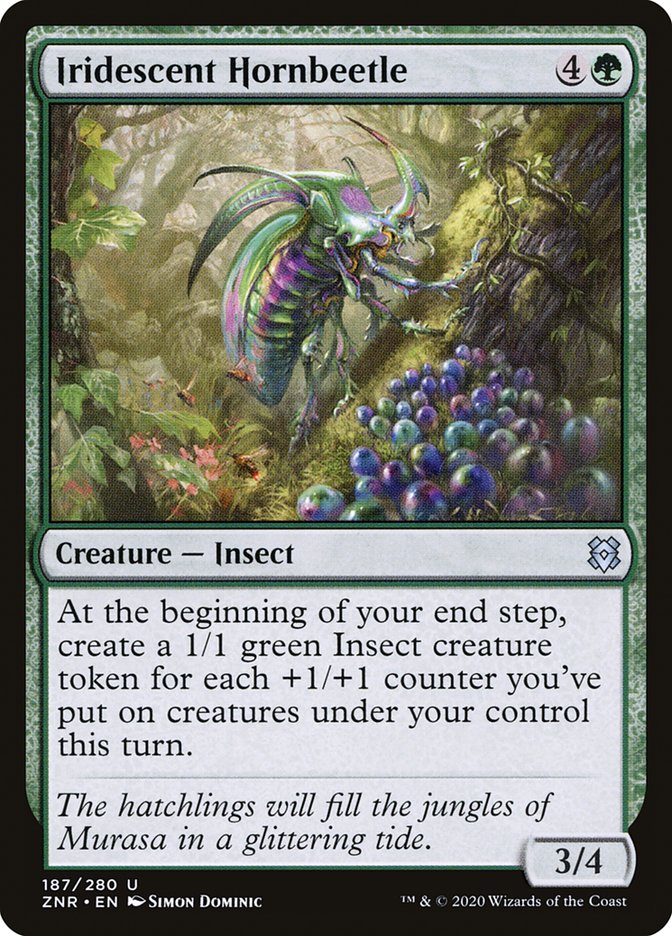 Iridescent Hornbeetle: Zendikar Rising