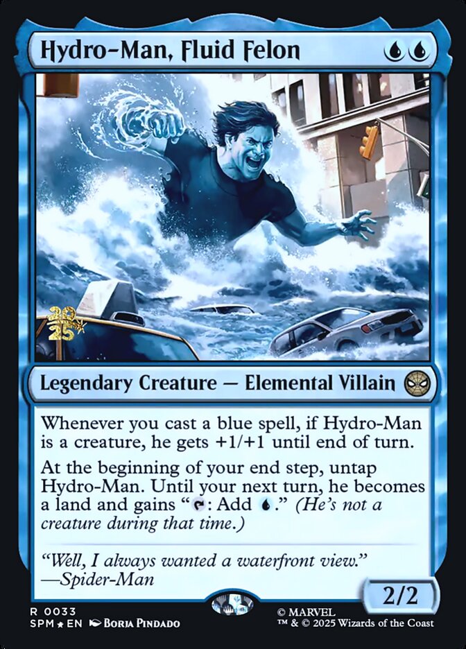 Hydro-Man, Fluid Felon (Prerelease) (Marvel's Spider-Man) - (Foil): Marvel's Spider-Man Promos