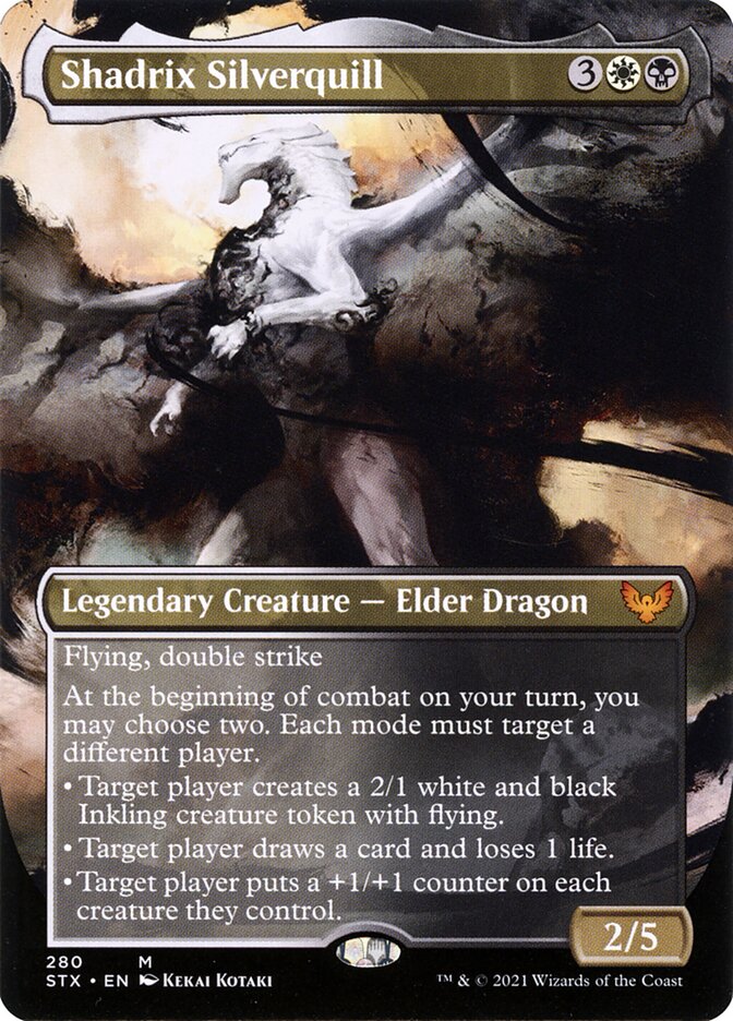 Shadrix Silverquill (Borderless): Strixhaven: School of Mages