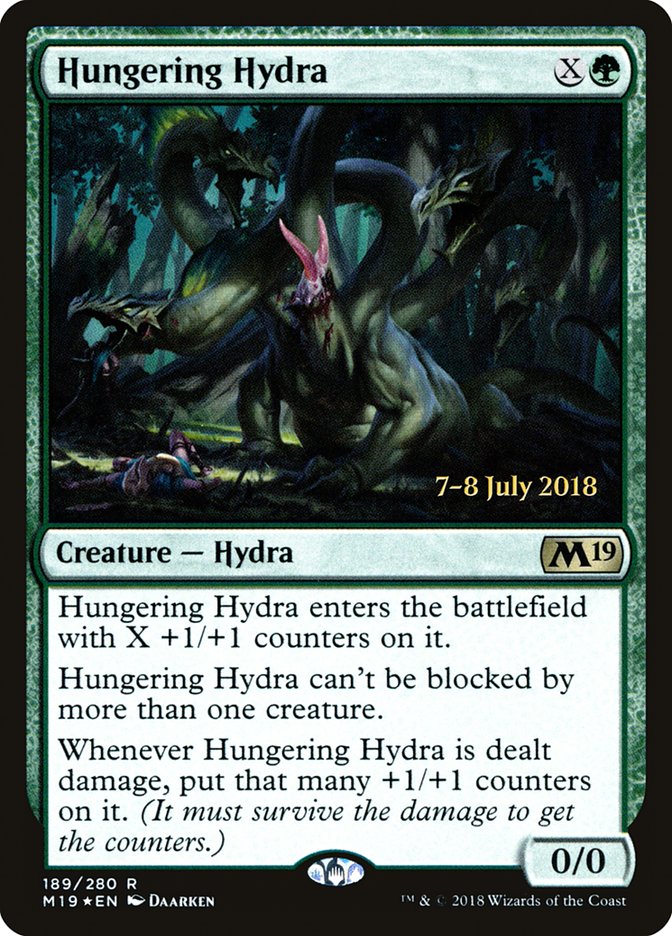 Hungering Hydra (Prerelease) (Core Set 2019) - (Foil): Core Set 2019 Promos