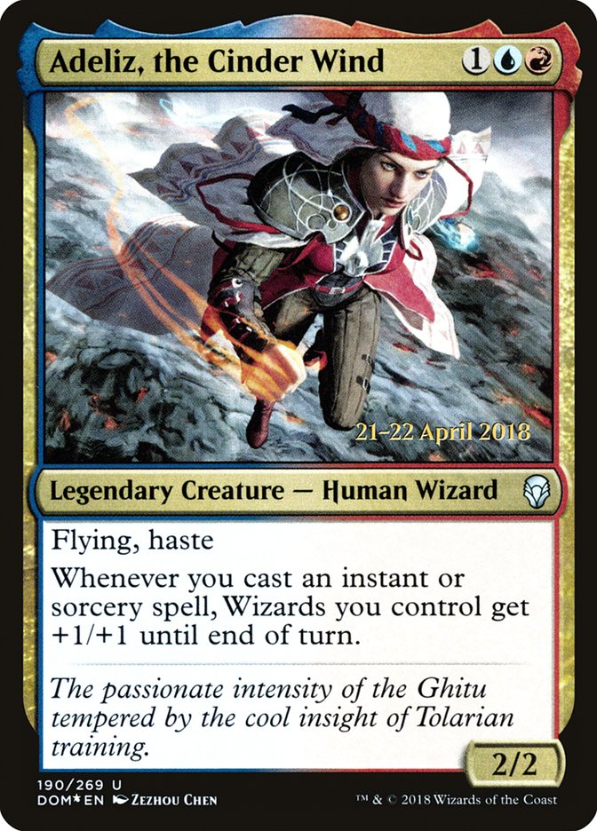 Adeliz, the Cinder Wind (Prerelease) (Dominaria) - (Foil): Dominaria Promos