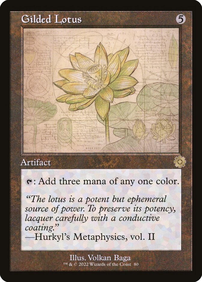 Gilded Lotus (#080) (Retro Frame) - (Foil): The Brothers' War Retro Artifacts