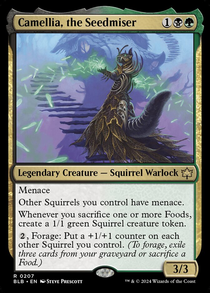 Camellia, the Seedmiser - (Foil): Bloomburrow