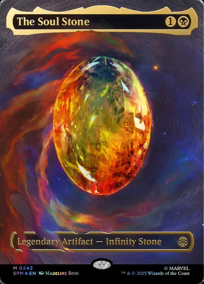 The Soul Stone (Borderless) (Cosmic Foil) - (Foil): Marvel's Spider-Man