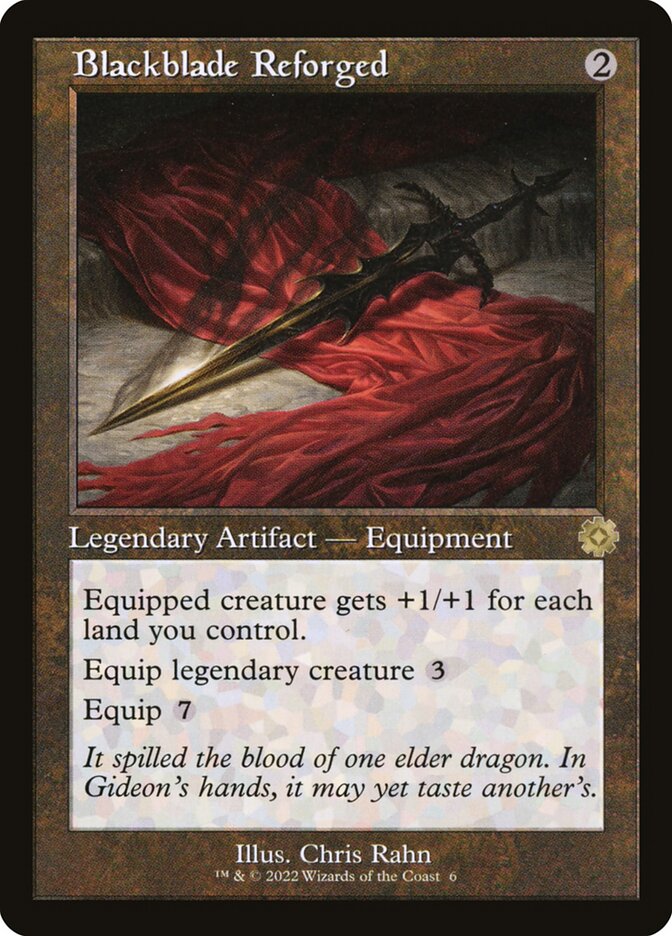 Blackblade Reforged (#006) (Retro Frame) - (Foil): The Brothers' War Retro Artifacts