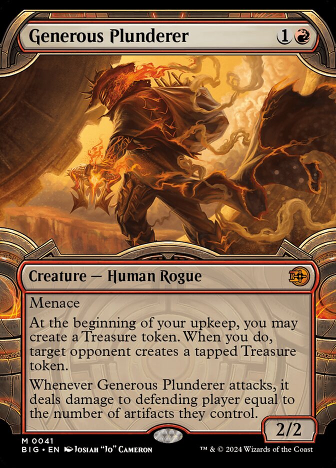 Generous Plunderer (#041) (Showcase) - (Foil): The Big Score