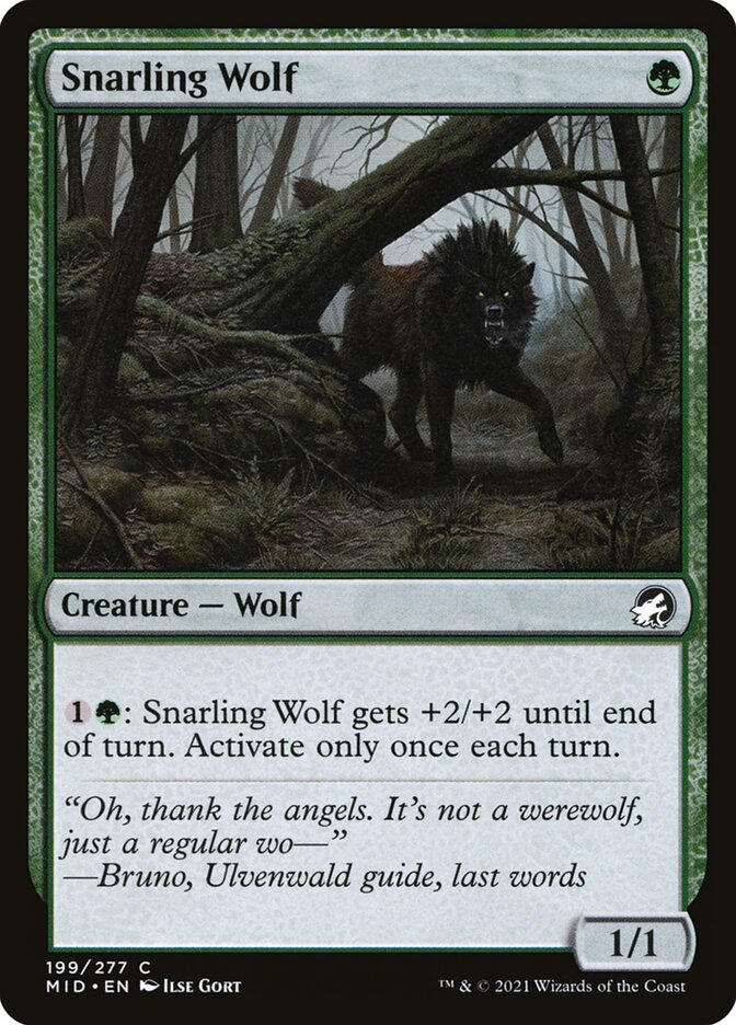 Snarling Wolf: Innistrad: Midnight Hunt