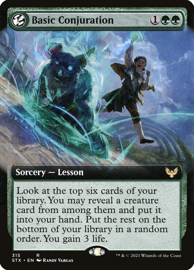 Basic Conjuration (Extended Art) - (Foil): Strixhaven: School of Mages