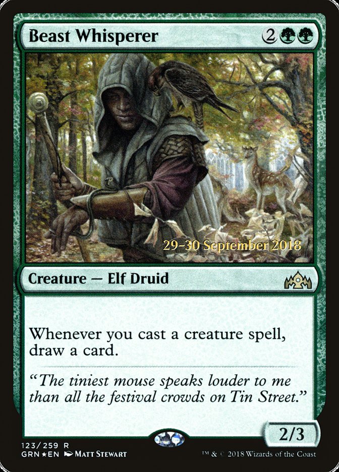 Beast Whisperer (Prerelease) (Guilds of Ravnica) - (Foil): Guilds of Ravnica Promos