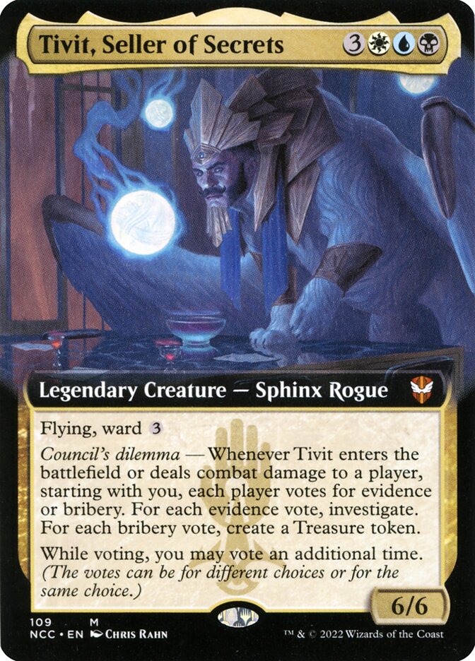 Tivit, Seller of Secrets (Extended Art) - (Foil): New Capenna Commander