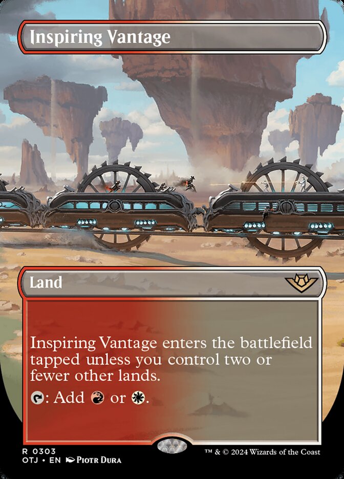Inspiring Vantage (Borderless) - (Foil): Outlaws of Thunder Junction