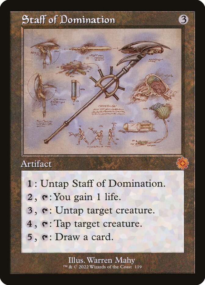 Staff of Domination (#119) (Retro Frame): The Brothers' War Retro Artifacts