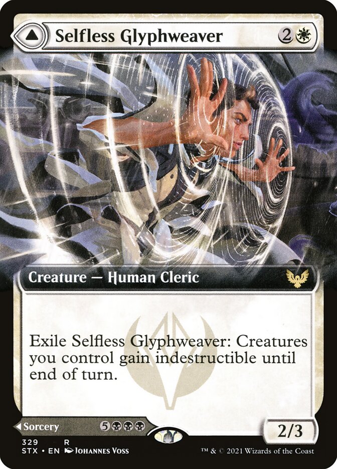 Selfless Glyphweaver // Deadly Vanity - (Foil): Strixhaven: School of Mages