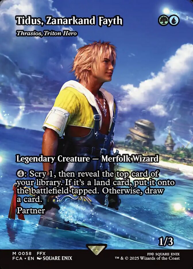 Thrasios, Triton Hero (Tidus, Zanarkand Fayth) (Borderless): Final Fantasy: Through the Ages