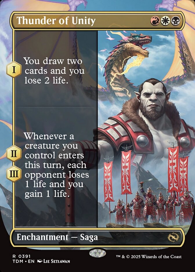 Thunder of Unity (Borderless): Tarkir: Dragonstorm