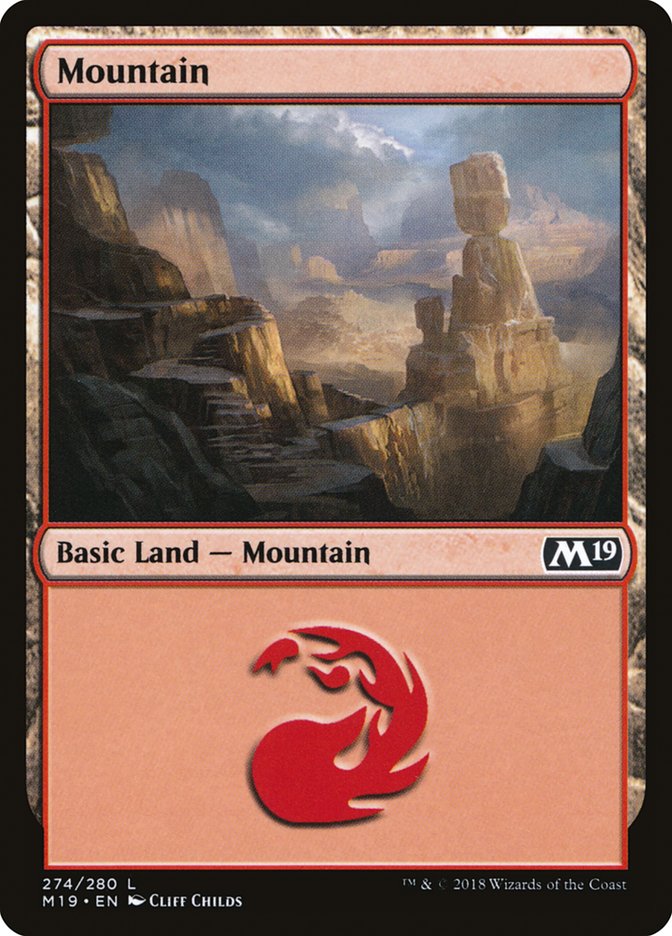 Mountain (#274) - (Foil): Core Set 2019
