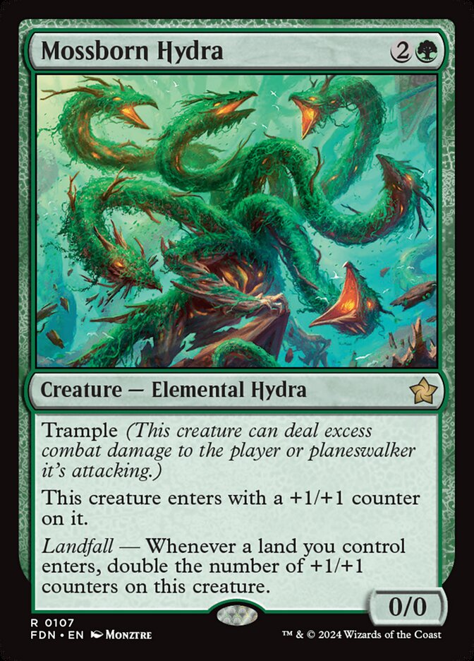 Mossborn Hydra - (Foil): Foundations