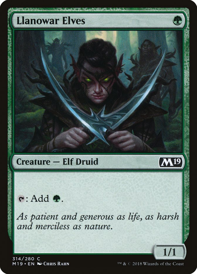 Llanowar Elves (Welcome Deck): Core Set 2019