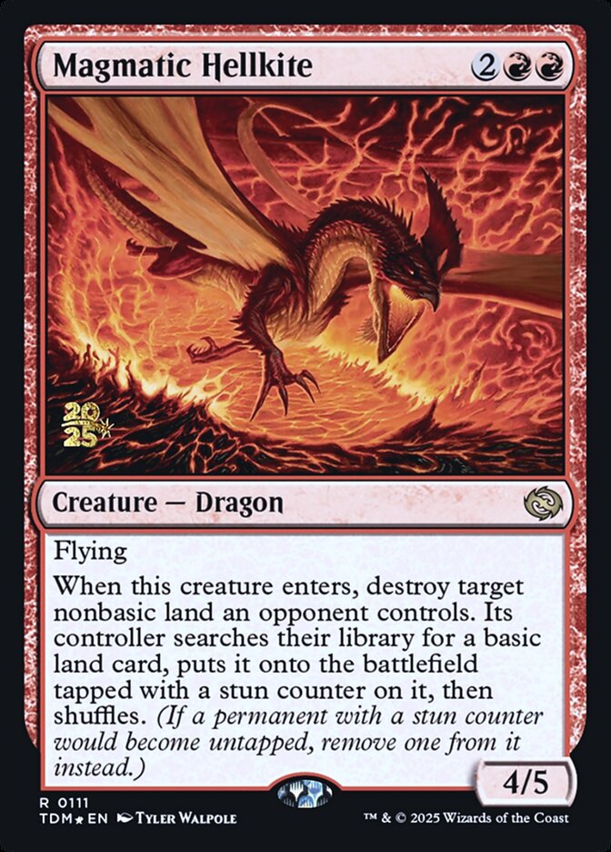 Magmatic Hellkite (Prerelease) (Tarkir: Dragonstorm) - (Foil): Tarkir: Dragonstorm Promos