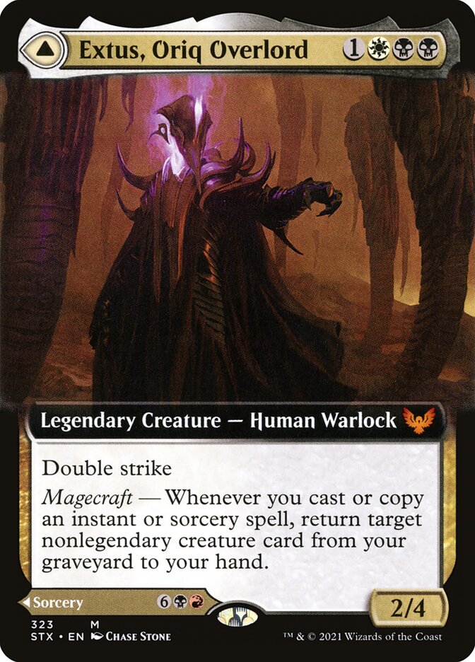 Extus, Oriq Overlord // Awaken the Blood Avatar (Extended Art): Strixhaven: School of Mages