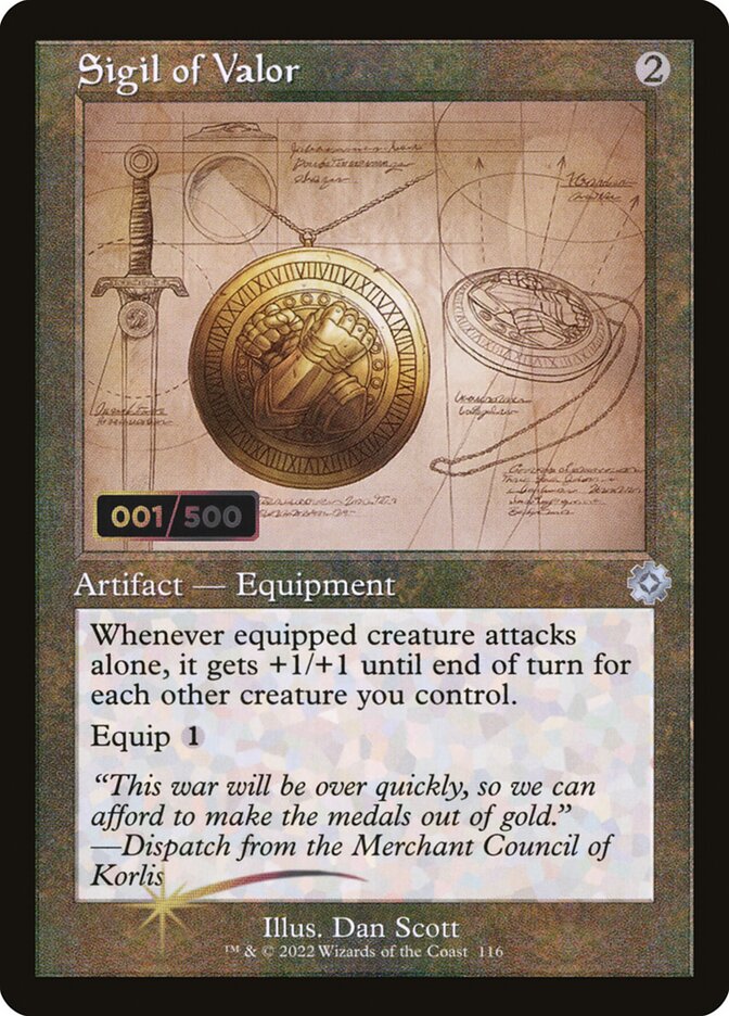 Sigil of Valor (#116) (Retro Frame) - (Foil): The Brothers' War Retro Artifacts