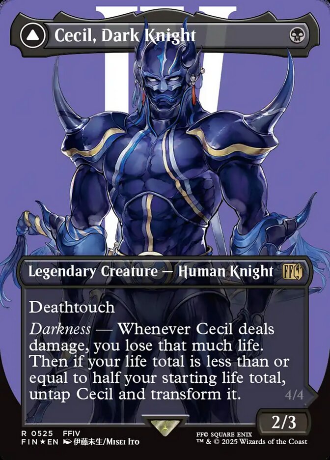 Cecil, Dark Knight // Cecil, Redeemed Paladin (Borderless) (Surge Foil) - (Foil): Final Fantasy