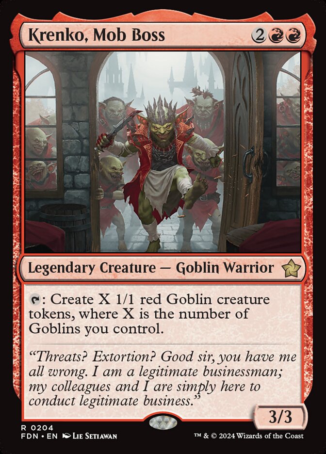 Krenko, Mob Boss - (Foil): Foundations