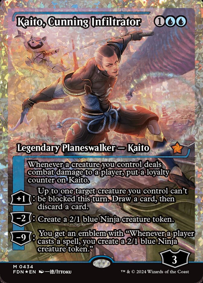 Kaito, Cunning Infiltrator (Showcase) (Fracture Foil) - (Foil): Foundations