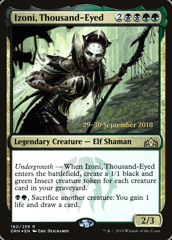 Izoni, Thousand-Eyed (Prerelease) (Guilds of Ravnica) - (Foil): Guilds of Ravnica Promos