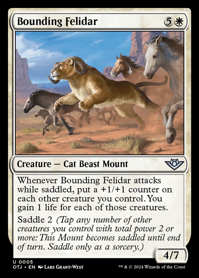 Bounding Felidar - (Foil): Outlaws of Thunder Junction
