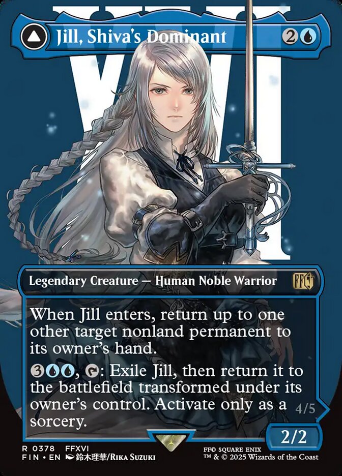 Jill, Shiva's Dominant // Shiva, Warden of Ice - (Foil): Final Fantasy