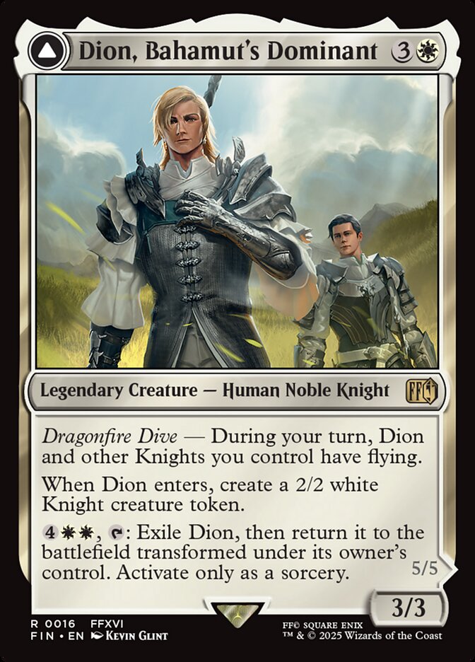 Dion, Bahamut's Dominant // Bahamut, Warden of Light - (Foil): Final Fantasy