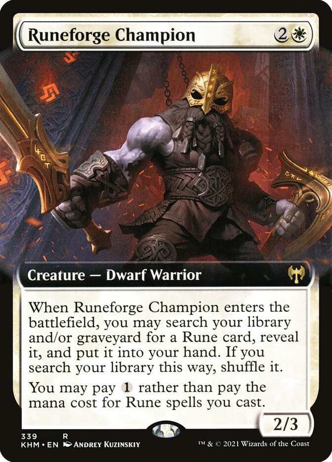Runeforge Champion (Extended Art) - (Foil): Kaldheim