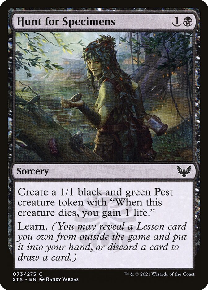 Hunt for Specimens - (Foil): Strixhaven: School of Mages