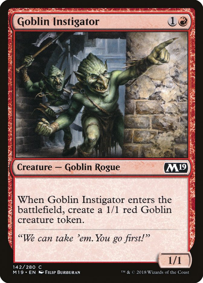 Goblin Instigator: Core Set 2019